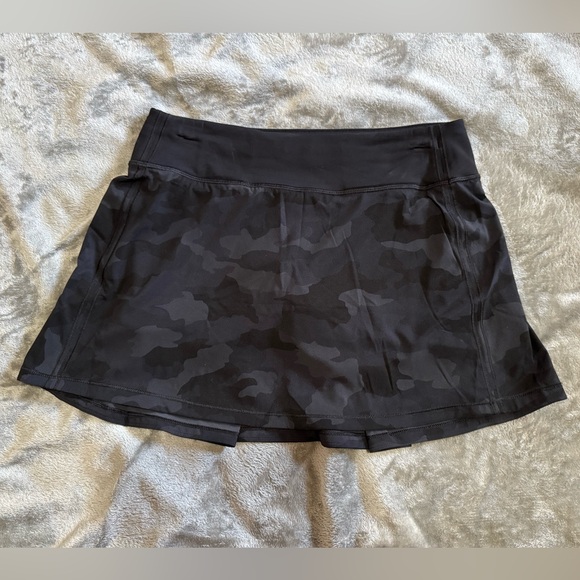 Lululemon Pace Rival Mid Rise Skirt *Long Size 6 Heritage 365 Camo Deep Coal - Picture 5 of 13